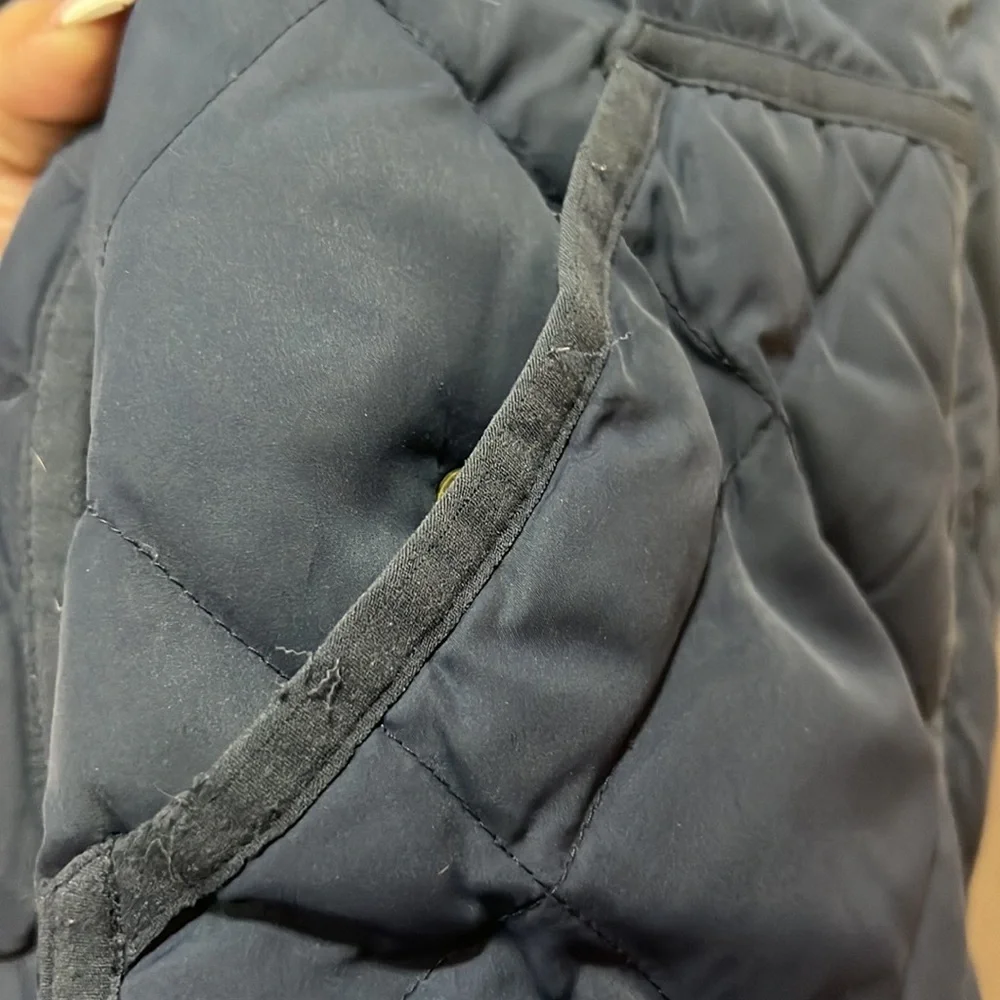 J. Crew blue quilted vest